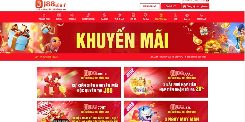 Chương Trình Khuyến Mãi Bắn Cá J88 Cho Ngư Dân Online